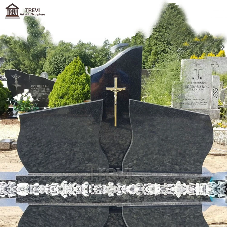 Simple Design Cheap Muslim Poland Carved Granite Grave Monumental Polished Stone Funeral Tombstone Monument
