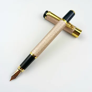 Quality Guarantee Business Classic Metal Material 0.5mm Fountain Pen Has Double Ink Color