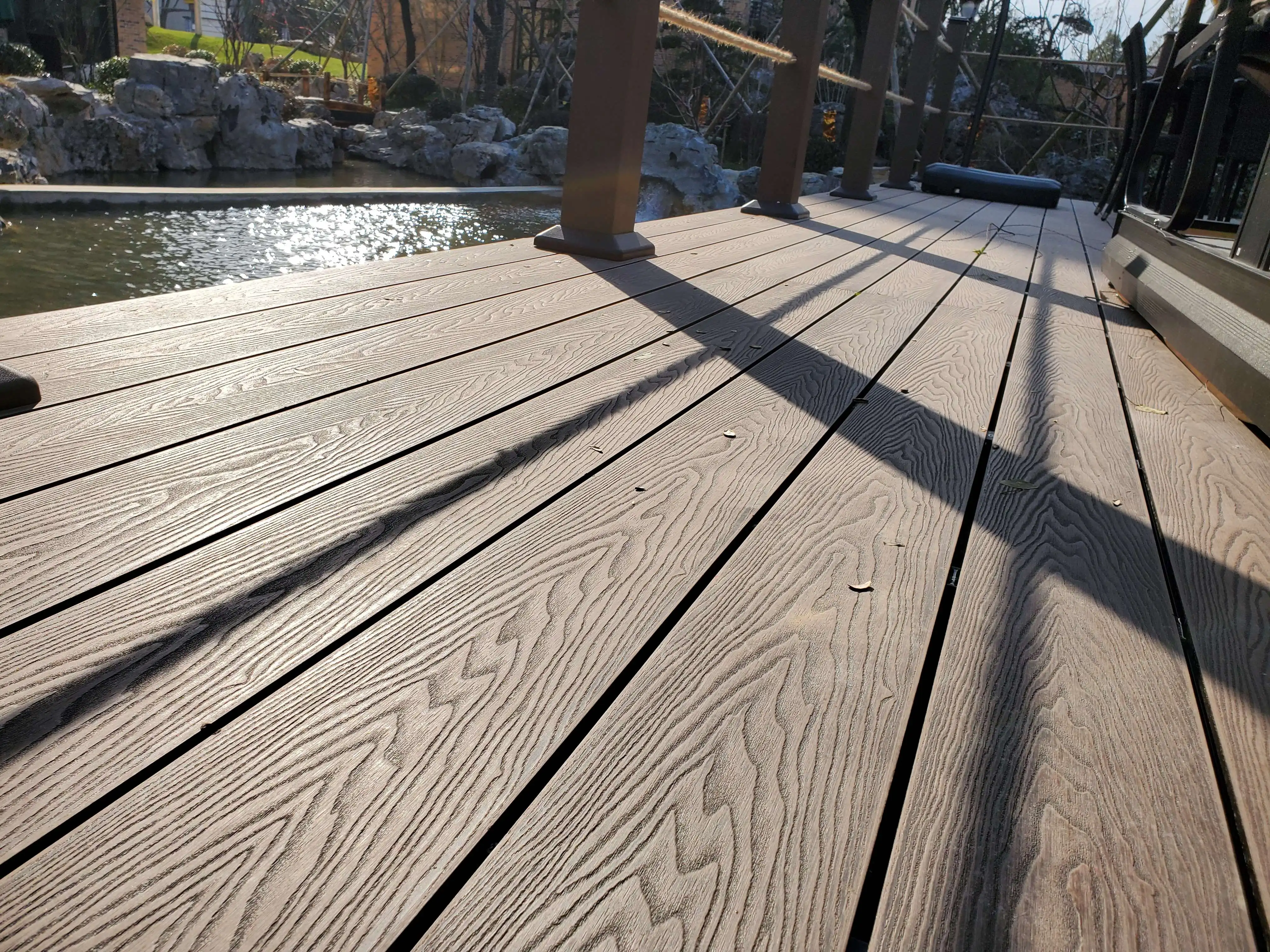 3d压花木纹复合木地板wpc人造板与自然木材相似