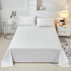 100% Cotton Single Size Bed Sheet - Flat Sheet for Dormitory, Apartment, Hotel & Hospital Use | Soft, Durable & Easy Care