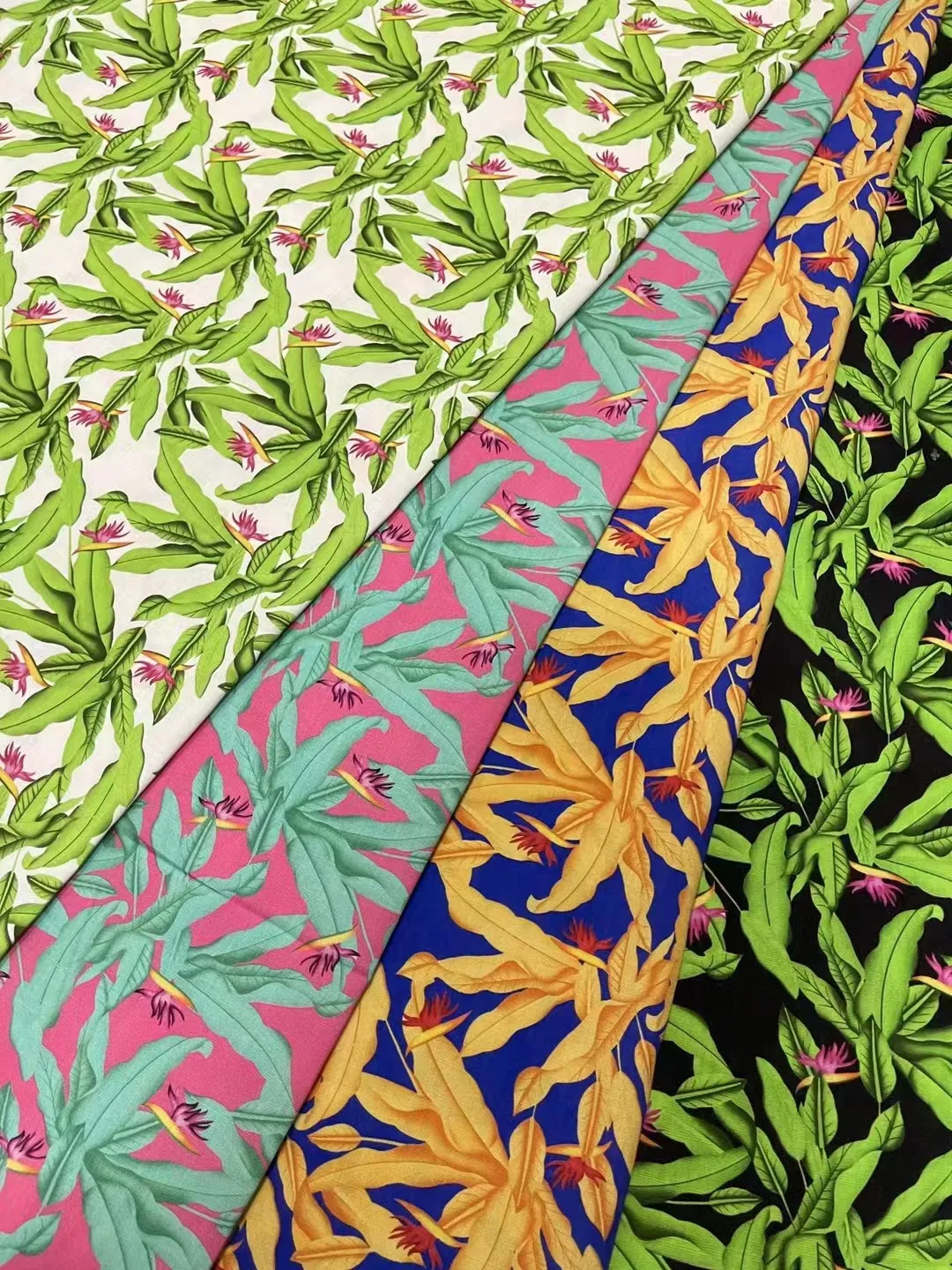 Polyester Rayon Fabric Woven Bamboo Textile For Clothing Polynesian