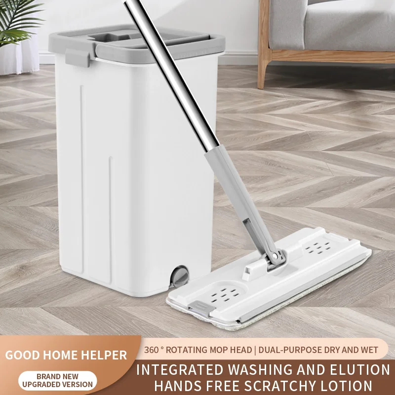 360 Вращающийся самоочиститель пола набор ковшей для швабры Волшебная промышленность легкий коврик воды съемная плоская Швабра домашней уборки