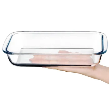 Glass Bakeware Glass Tray Baking Dish Oven Safe Bakeware Microwave Safe Borosilicate Glass Baking Tray For Food Container