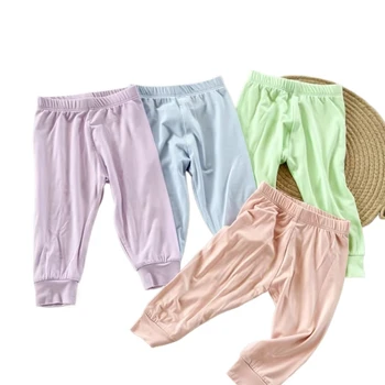 Baby Clothes Bamboo Fiber Simple Baby Pants Summer Baby Trousers Athletic Casual Pants Children's Ice Silk Cool Pant