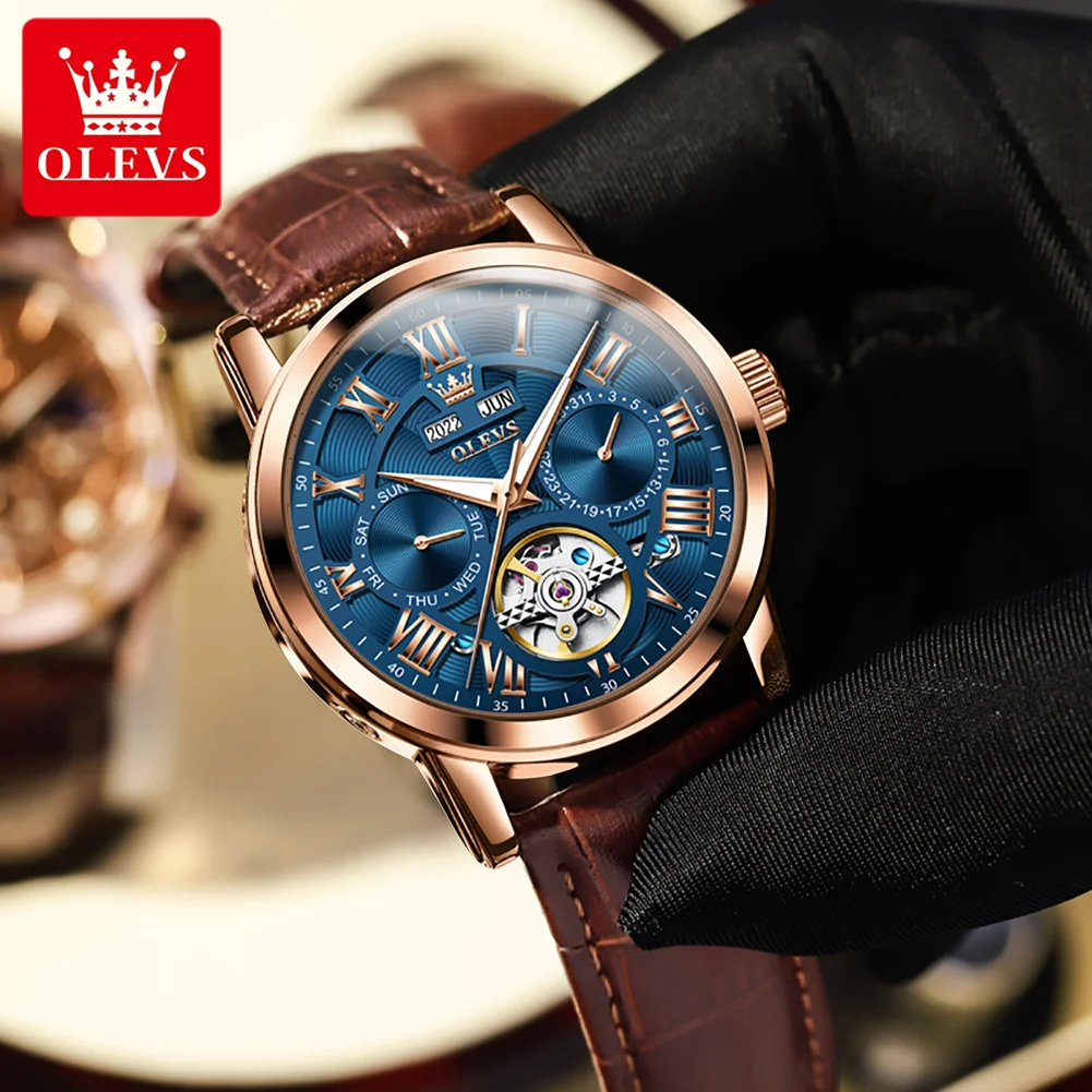 OLEVS 6668 Brand Agent - Superior Man's Watch with Leather Band