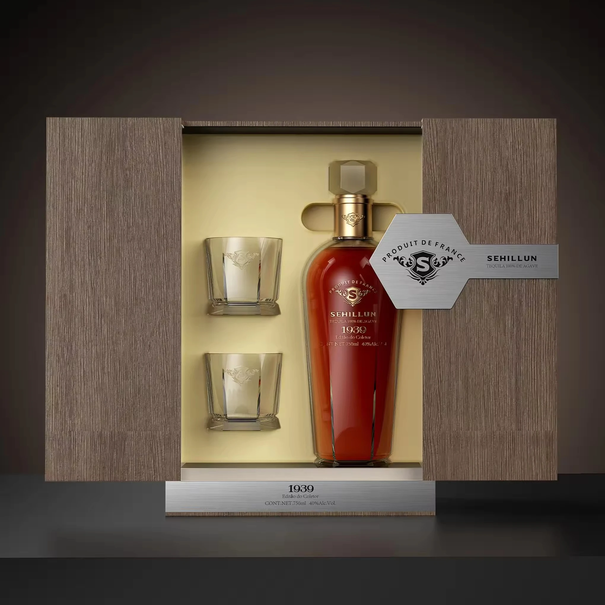 Wholesale 700ml 750ml Collector's Edition Glass Tequila Bottles Customizable Logos Cork Sealing Decal Surface Handling Carton