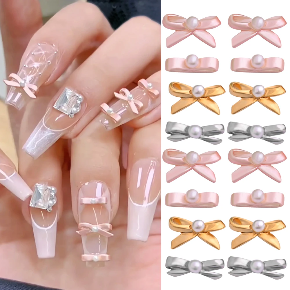 3d Nail Art Charms Bows Nail Art Decorations Manicure French Tips
