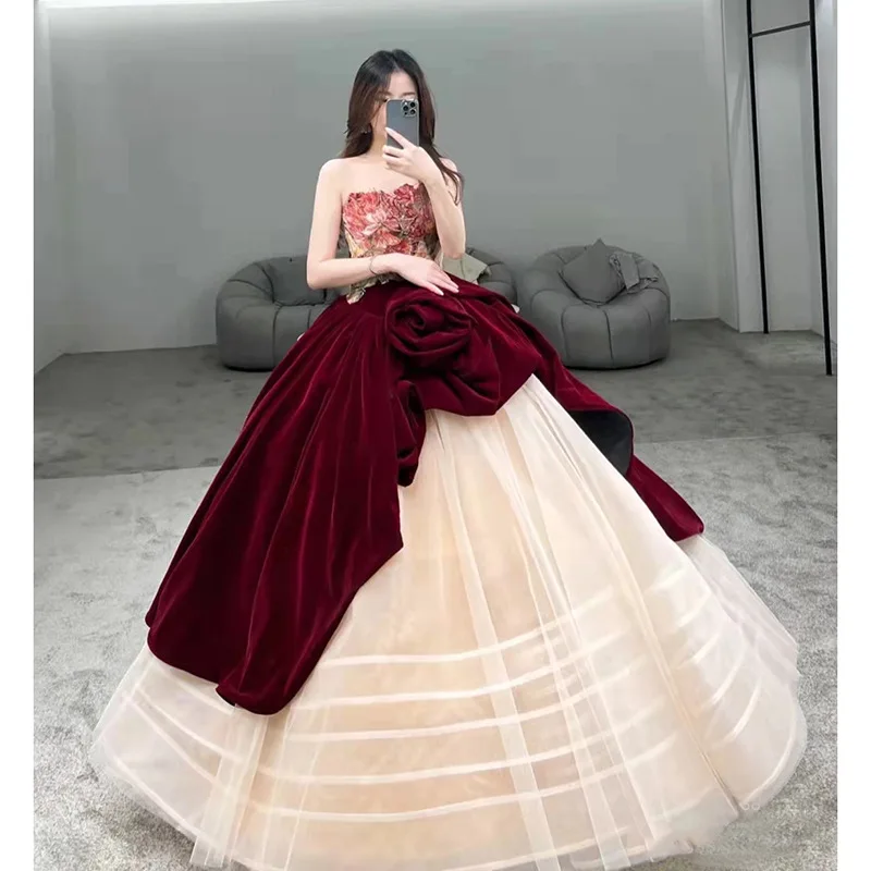 Cf112 Newest Design Sexy Off Shoulder Bridal Banquet Princess Dress ...