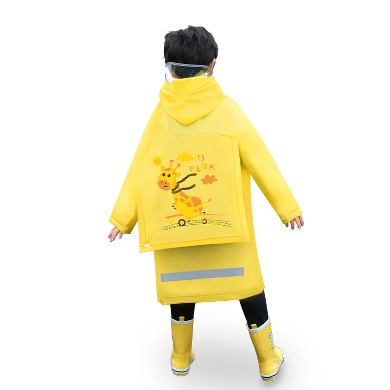 Students' Back to School Long Plastic rain coat for Boys and Girls Polyester Material Tail Goods Handling for Outdoor Travel