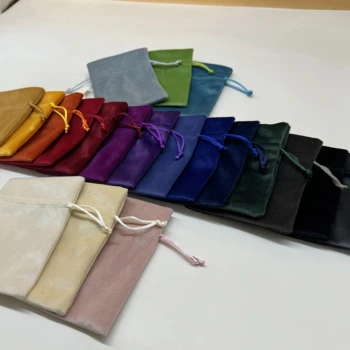 Flannel Candy Packaging Custom Drawstring Bags