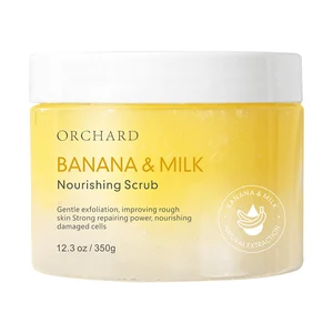 Private Label Wholesale Banana Milk Nourishing Body Salt Scrub,Smoothie Face and Body Scrub,Salt Whitening Body Scrub
