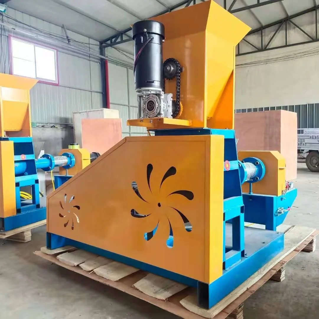 Floating Fish Feed Machine Price Production Line Big Capacity Fish Feed Single Screw Extruder Processing Line