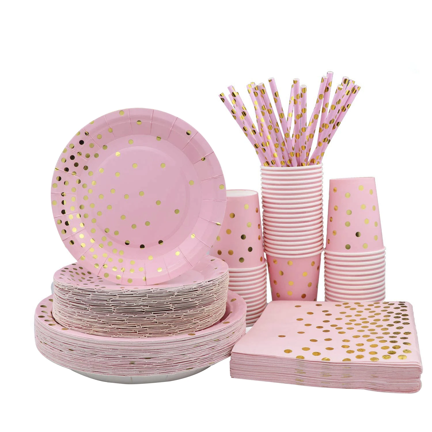 Huiran 24 Guests Birthday Disposable Tableware Set Party Disposable ...