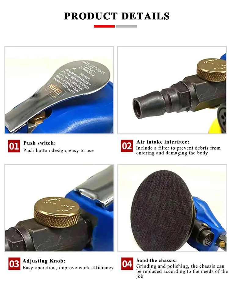 Suez Best Multifunctional Pneumatic 6 Inch Car Wax Polish Machine Kit