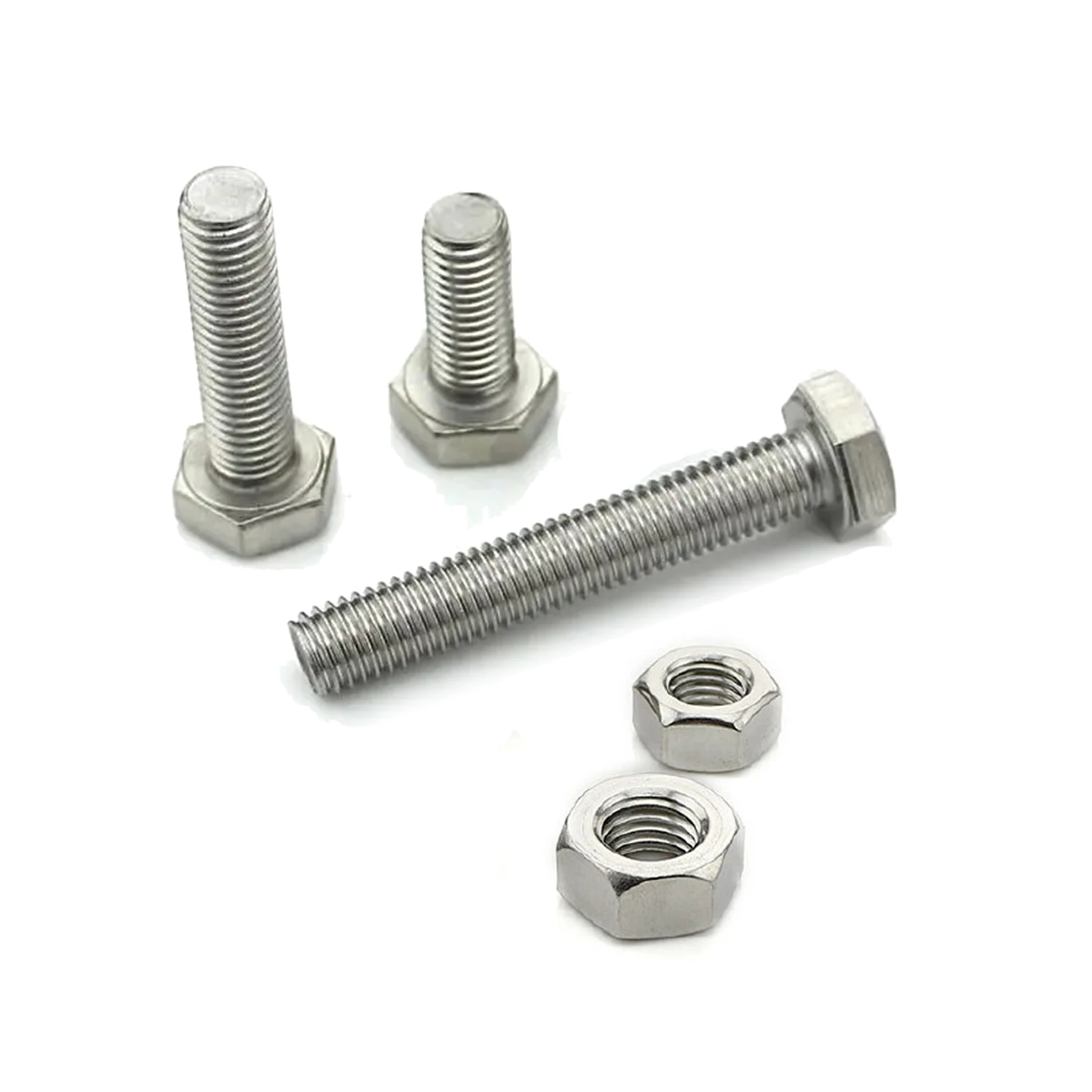 Verzinkte Stalen Dozerbouten Moeren A2-70 ISO Standaard Doos 20mm 25mm 40mm 50mm Lengtes Zeskantkop 5 voor Constructie en Bouw