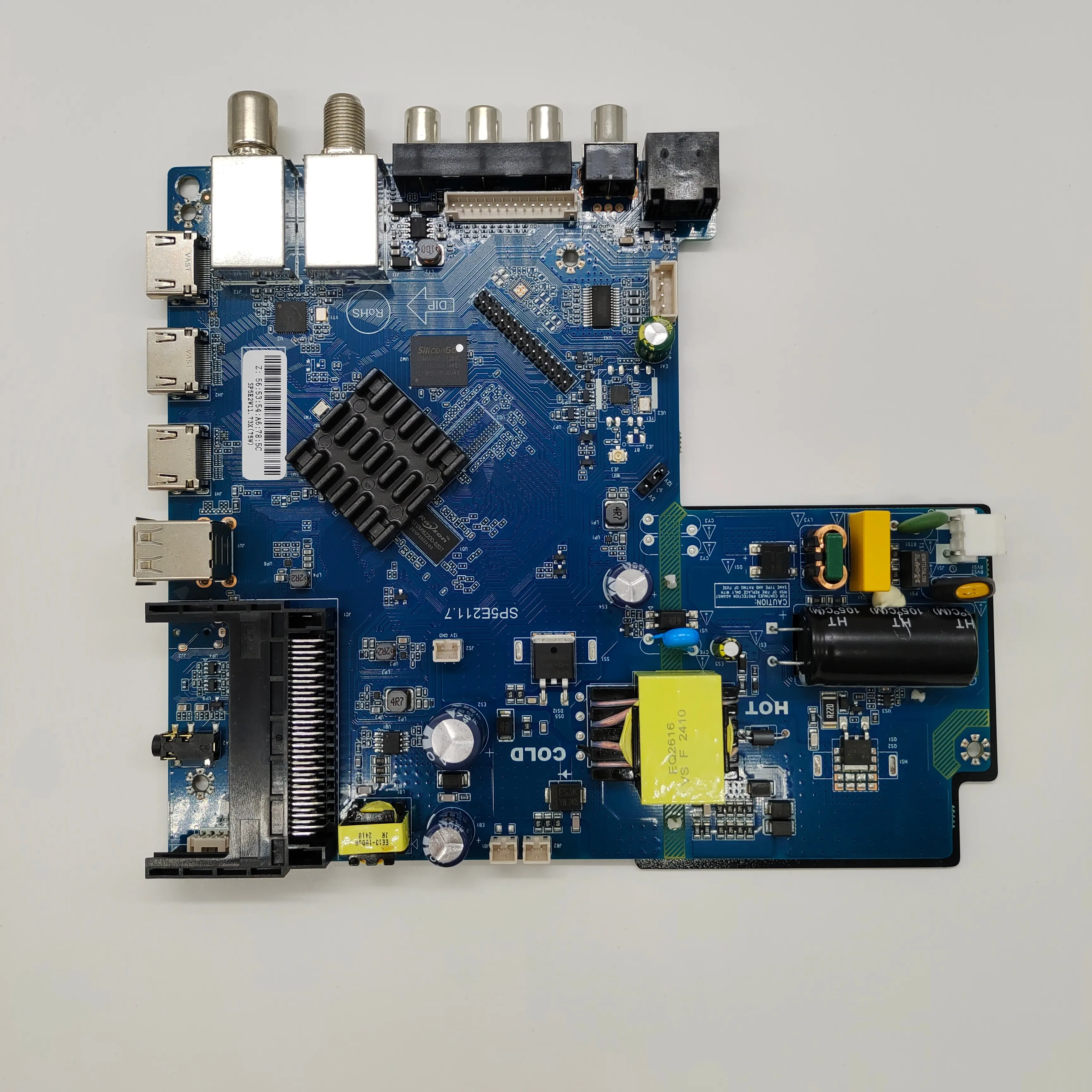 Universal LED TV Motherboard for 42-55 Inches 45W Backlight  35-110V Voltage Range Supports DVB-T2 DVB-S2 DVB-C TNT