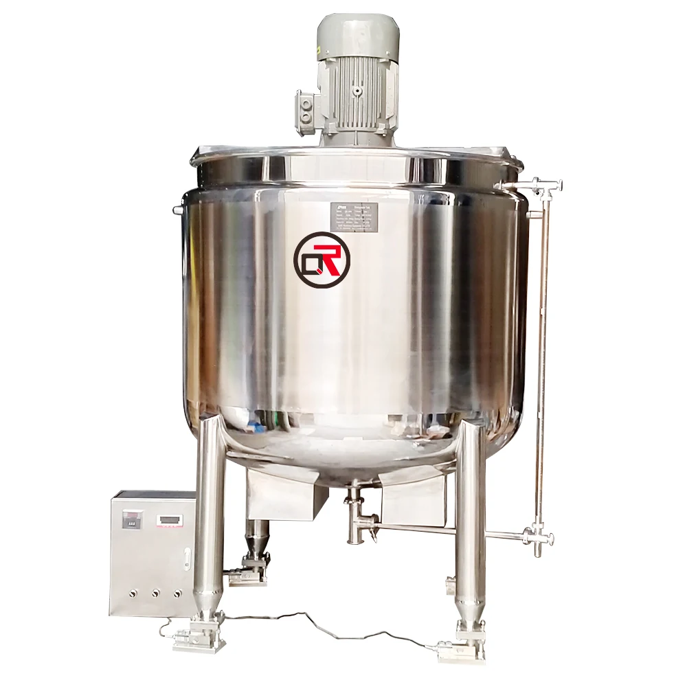 Jacketed Mixing tank With Heating Neutralization Cone Bottom tank Water tank Level Indicator Cosmetic Homogenizer Mixer Cream
