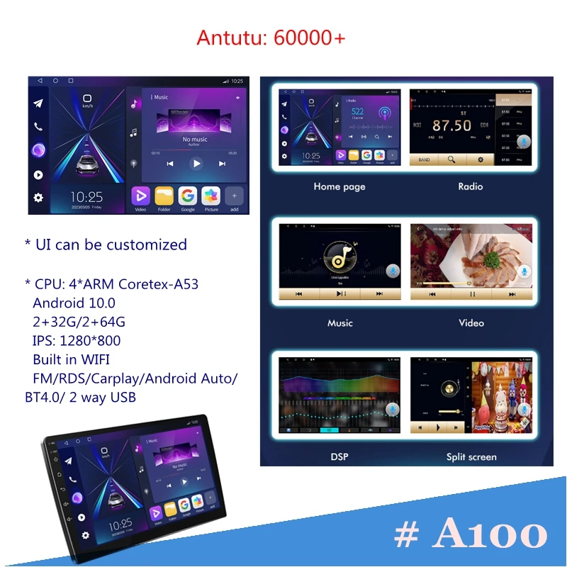 Android Auto Car Radio Player for Audi A3 8P 2003-2012 S3 2006-2012 RS3 Sportback 2011 Gps Navigation Audio
