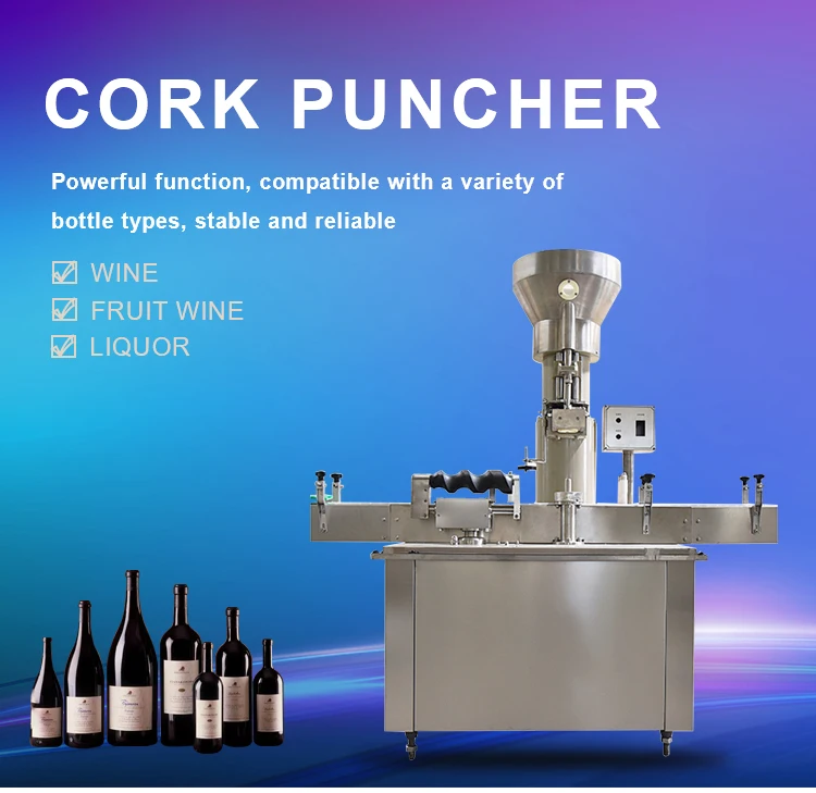 Weifang Packaging Capper Wine Bottle Corking Machine For Wooden Corks