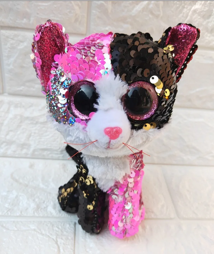 Xux Plush Cute Sequin Unicorn Owl Horse Rabbit Big Eyes Sequin Animal ...