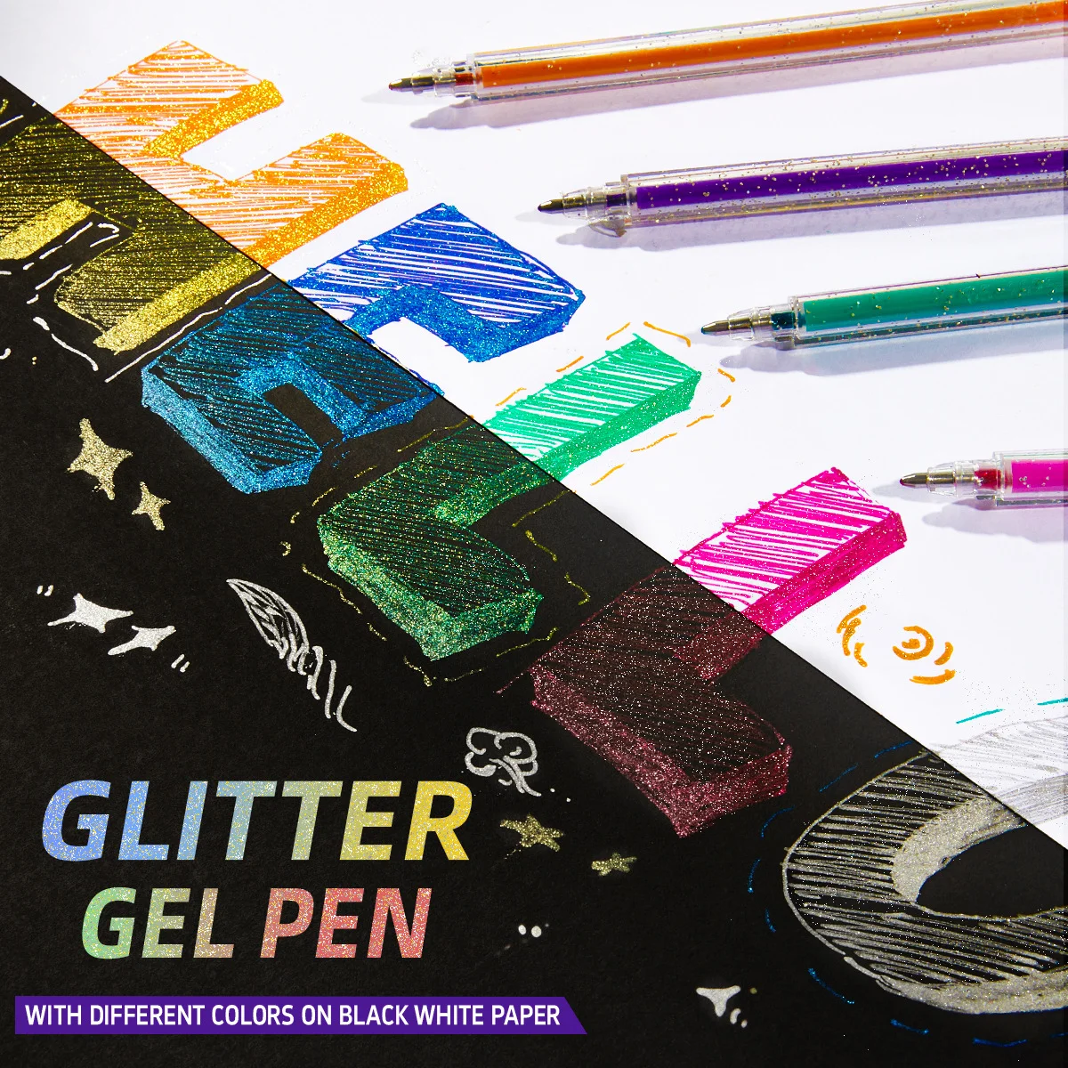 Gel Pens Custom Logo Set For Colouring And Doodling 24 Pack_voghion.com