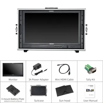 SEETEC P238-9HSD-CO 23.8" FHD Broadcast Monitor, 3G-SDI Loop-through, 4K   Support, Tally Lights, Custom Logo Welcome product image