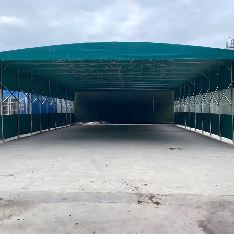 Large Retractable Outdoor Tent Push-Pull Canopy Awning for Mobile Warehouse Factory Parking Shed or Garage Use