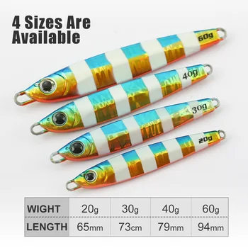 RUNTOO Japanese Laser Slow Pitch Jigging Lure Bait Vertical Sea Boat Fishing Metal Jig – Metal Jig – view 3