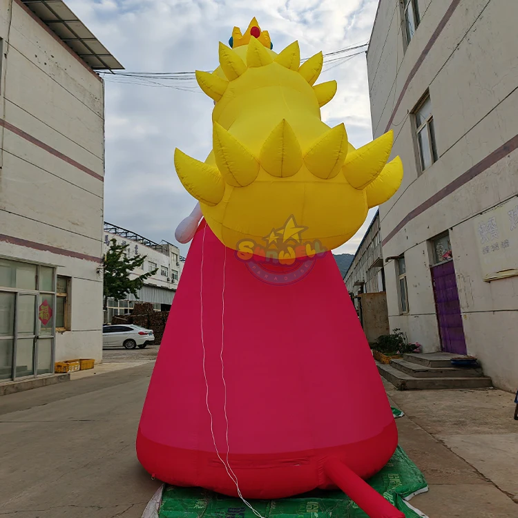 5m Tall Giant Inflatable Princess Cartoon Inflatable Girl Mascot Factory Inflatable Peach Princess Mario Cartoon Balloons