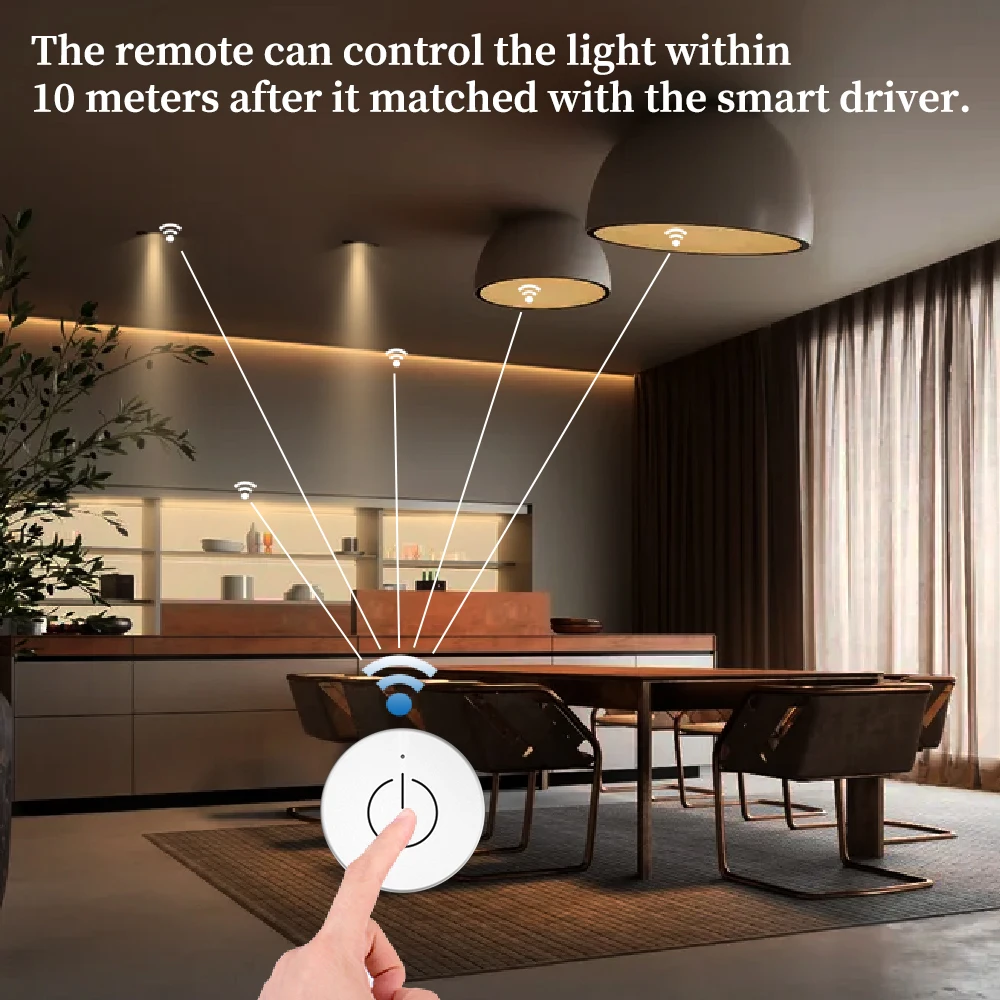Portable Smart Wireless LED Touch Switch Control LED Cabinet Light Brightness for Home Office Furniture