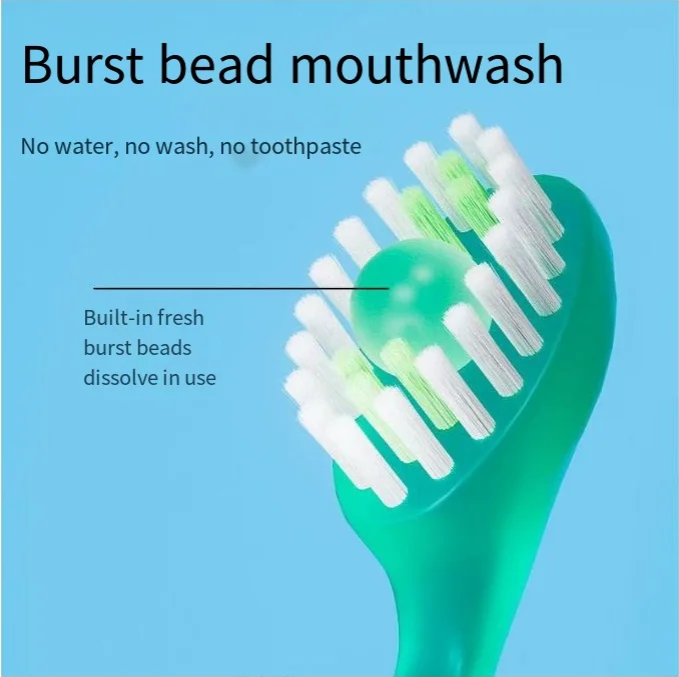 RTS Convenient Mini-Line Cleaning Brushes Disposable Mini-Bang Combination Toothbrush Business Travel Made of Durable Silicone