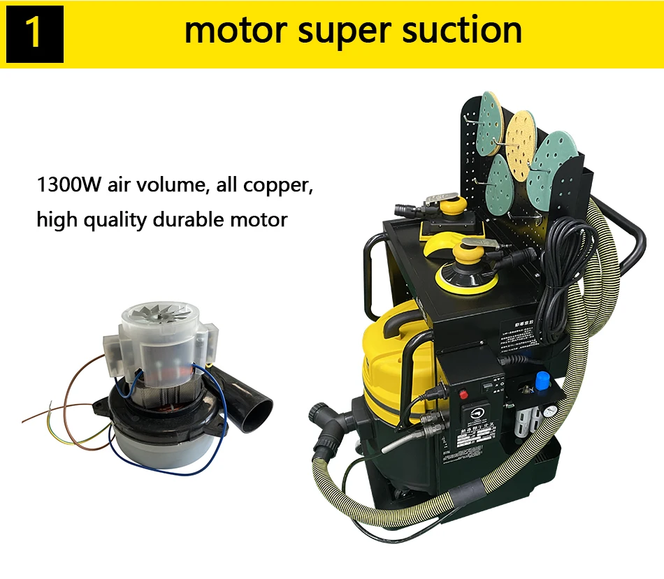 Pneumatic Dust Free Sander Machine Vacuum Dry Sanding Grinding Dust