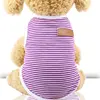 Classic striped purple cotton vest
