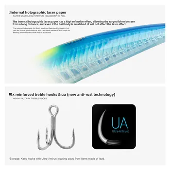 For Nobby Stainless Steel Submerged Mino Luya Fake Bait 109g for Saltwater Fish Boat Fishing Long Throw – Lure – view 5