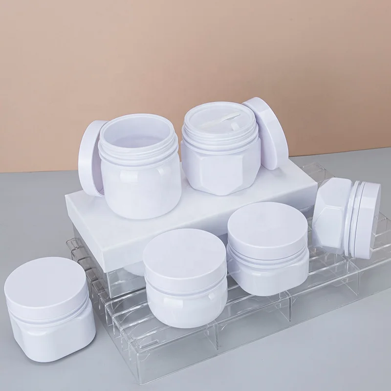 300ml Cream Jars Manufacturer OEM Body Face Cream Jar Packaging 160ml 180ml 200ml 220ml 250ml 300ml White Plastic Pet Cosmetic Cream Jar