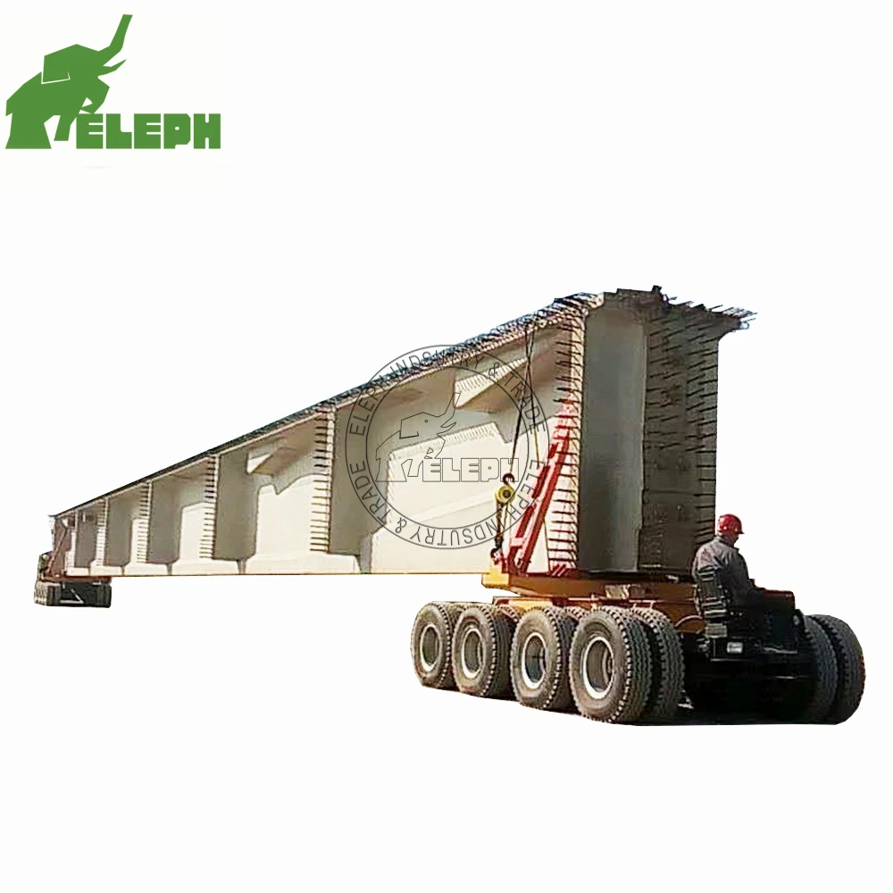 Factory Made Beam Bridge Transporting Trailer Truck Trailer Girder Carrier for Sale New Bridge Transport Dolly Trailer(13)