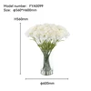 Artificial Large Carnation With Glass Vase - FYA0099