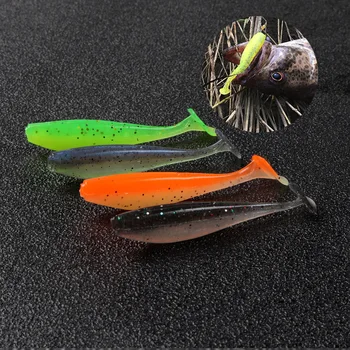 5cm 7cm Luya Smooth Two-Color T-Tail Artificial Soft Bait for Mandarin Fish-Stainless Steel Wave Design – Soft Lure – view 4
