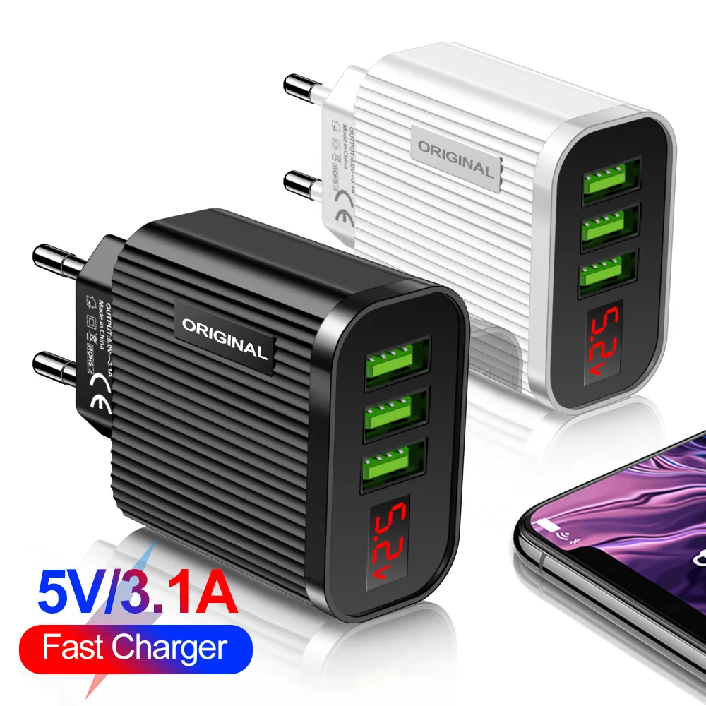 Free Shipping 1 Sample Ok Floveme 5v  Mobile Phone Charger 4 Ports  Light 12w Wall Charger Amazon Top Seller - Buy Charger Wall,Mobile Charger  Usb Wall,3 Port Wall Charger Product on