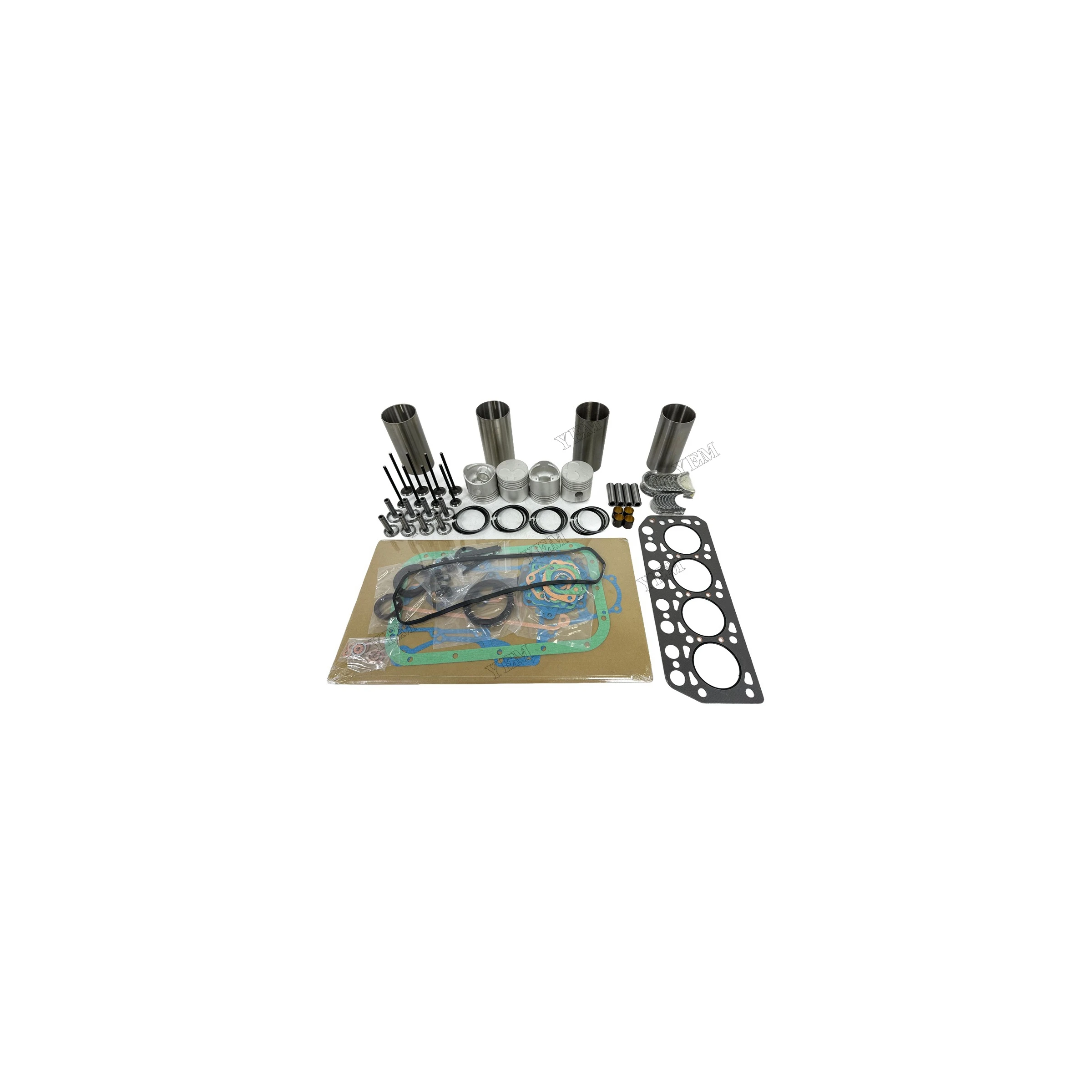 For Mitsubishi K4D Rebuild Overhaul Repair Kit With Valves Engine Bearings Liner Piston Rings Full Gasket Kit Engine Parts