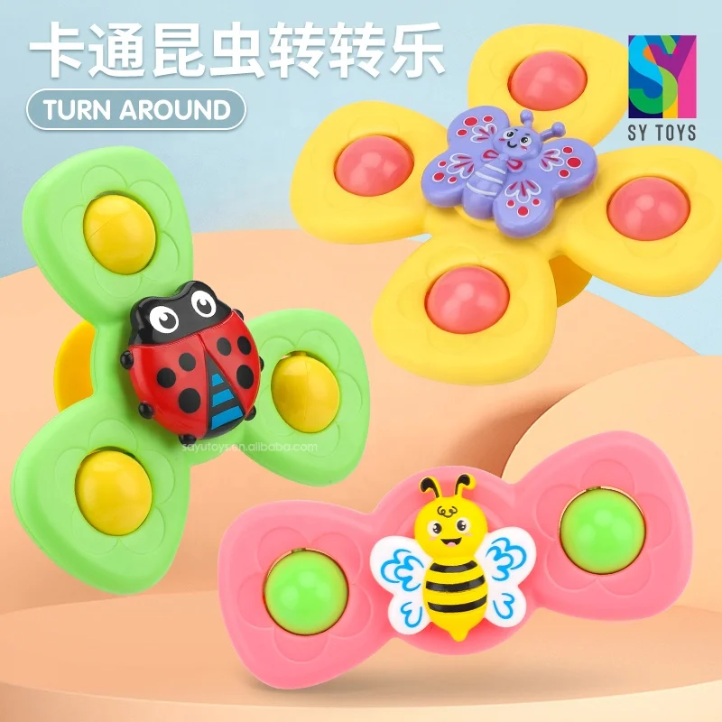 Giocattoli da bagno sensoriali Fidget Spinner Tie-Dye Push Popper