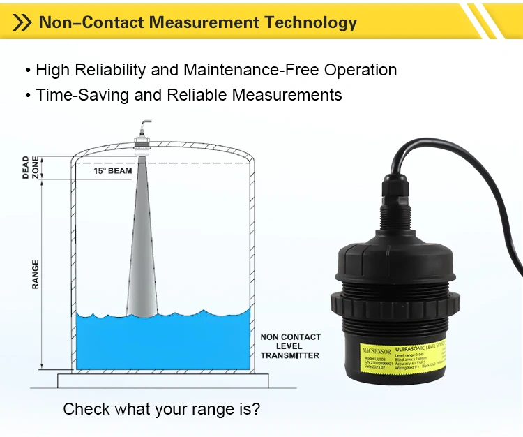 Rs485 Ultrasonic Lever Sensor - Precise Water Tank Measurement