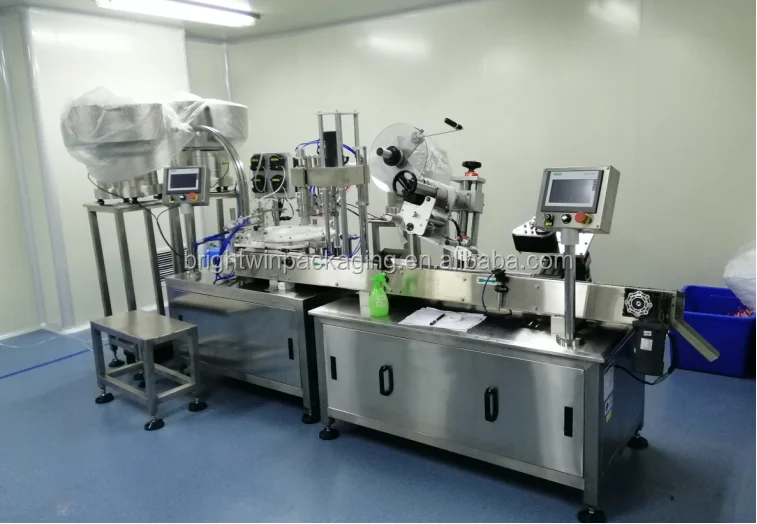 Automatic 50ml Bottling Line Mini Bottle Filling Machine Customized Plastic Blowing Machines 3 Piston Pump Filling Machine