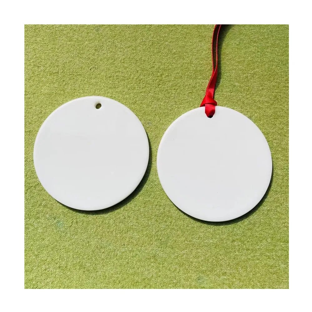 Double Sided 3 Blank Ceramic Sublimation Ornament, Sublimation