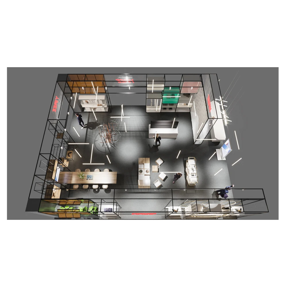 Custom Whole Shop Display Fixture Layout Design Wood Retail Clothing Store Fixtures and Equipment