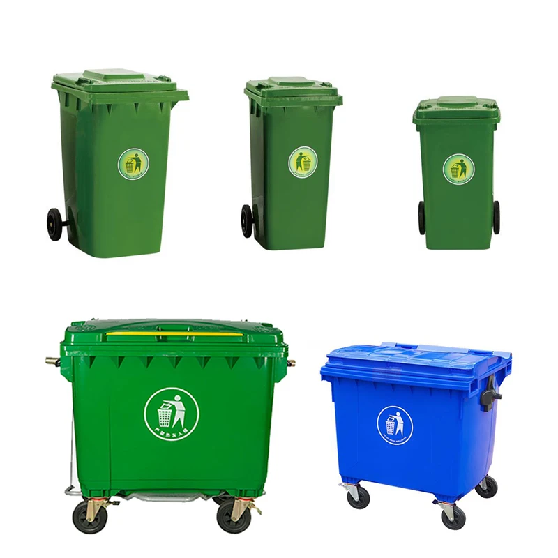 Plastic Wheelie Container 120L/240L/360L/660L/1100L Plastic Mobile Garbage Waste Can Bin Made in China