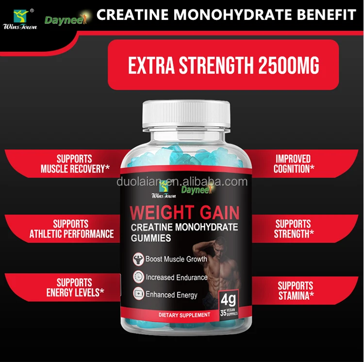 Gummies That Help You Gain Weight Oem Fast Weight Gain Gummy Muscle Growth Supplement Creatine