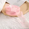 Grande assiette rose poussiéreux 4CM40 yards fil queue de poisson
