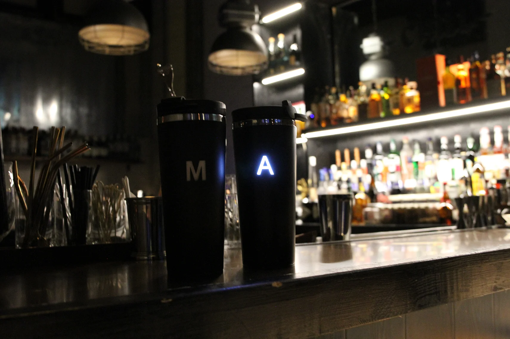 bar Cups With LED Flash Light Stainless Steel Tumbler Led Glasses
