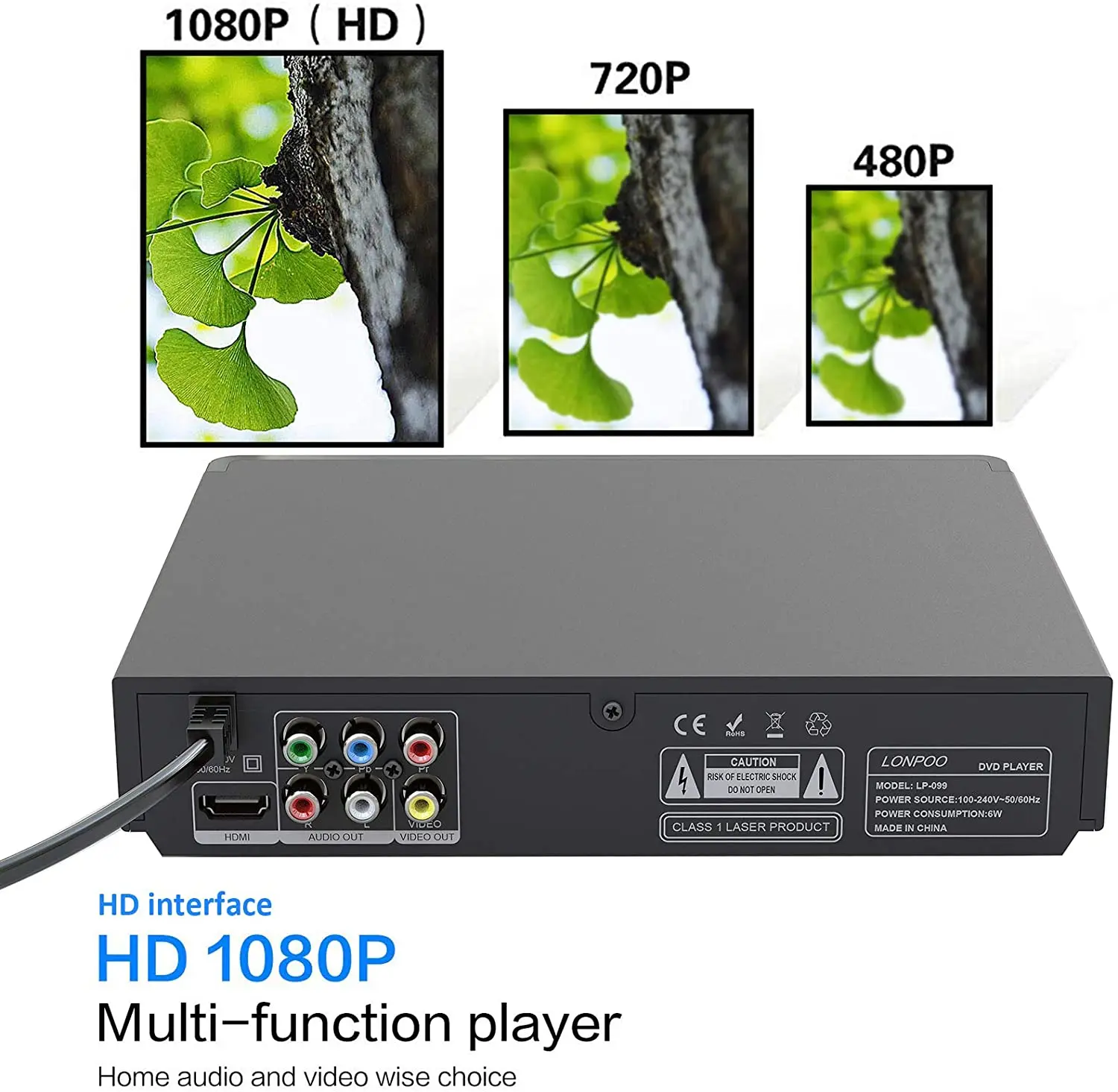 The Best Mini HD Radio Portable San Yo Combo for Player with SCART HD 3.5 Inch Screen 480P Resolution 225mm Size